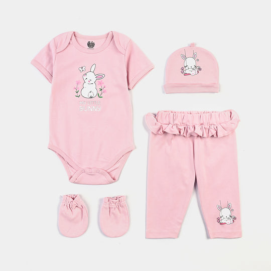 Infant Girls Cotton Interlock 4 Piece Set