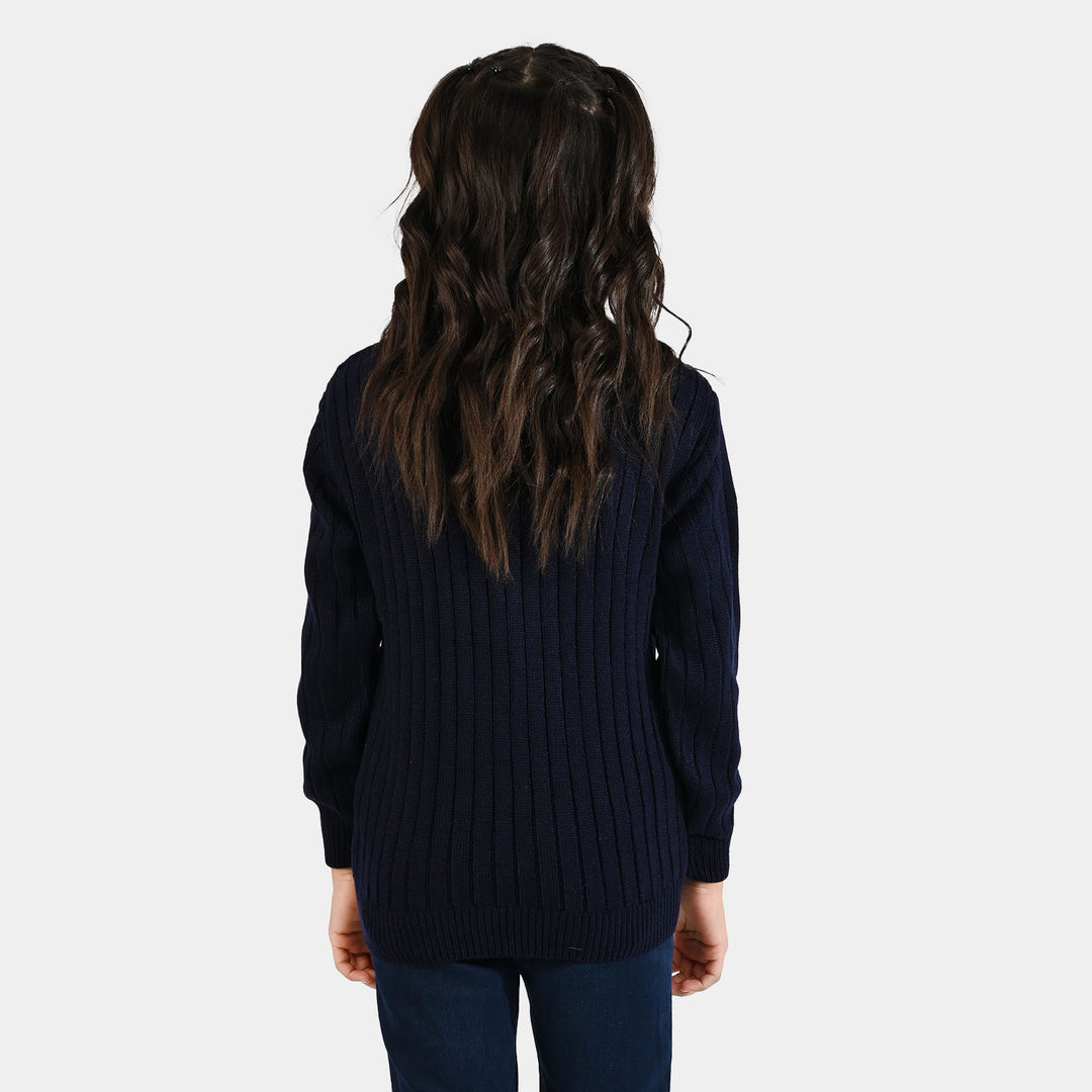 Girls F/S Sweater Murex-NAVY