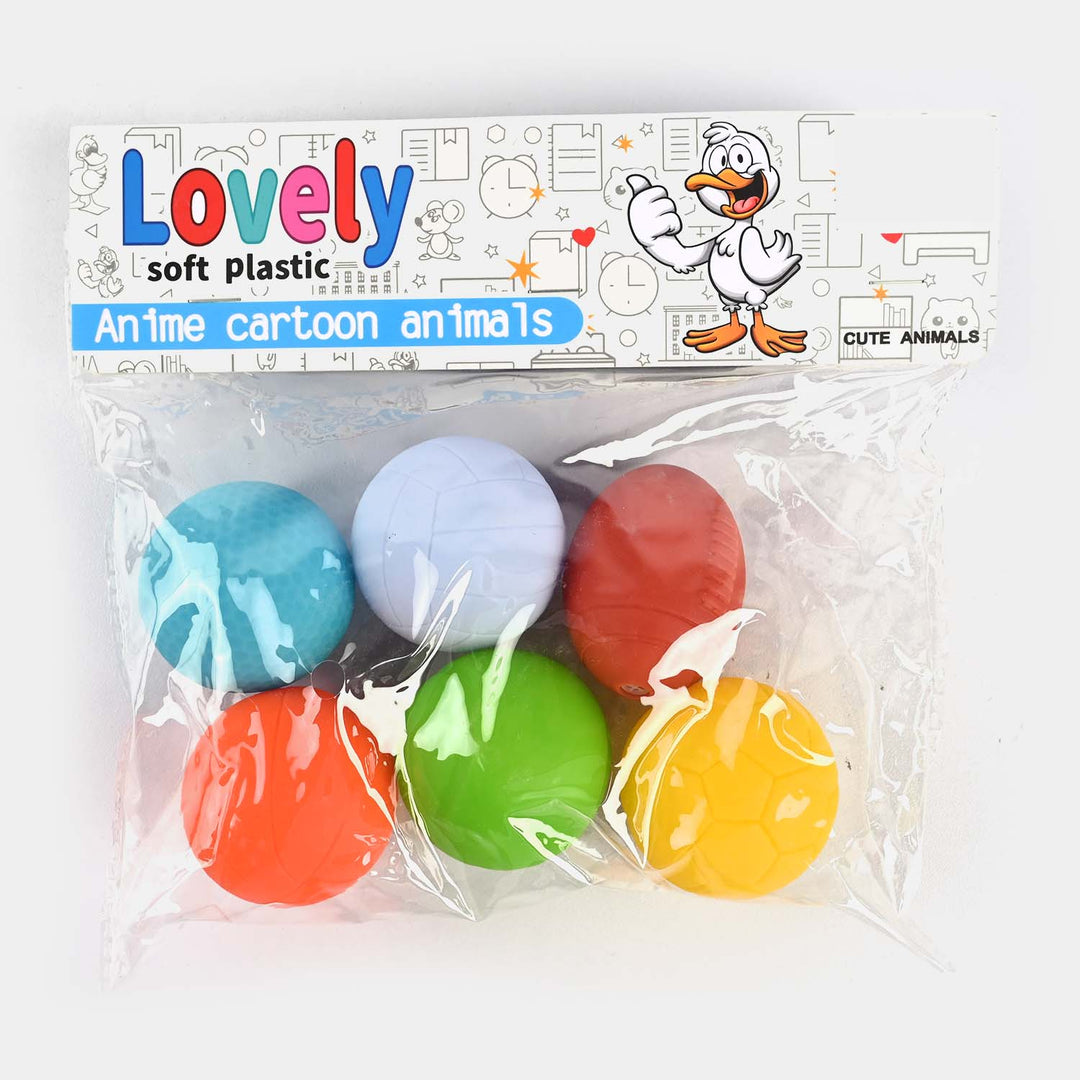 6PCs Hand Grip Soft Plastic Balls For Kids