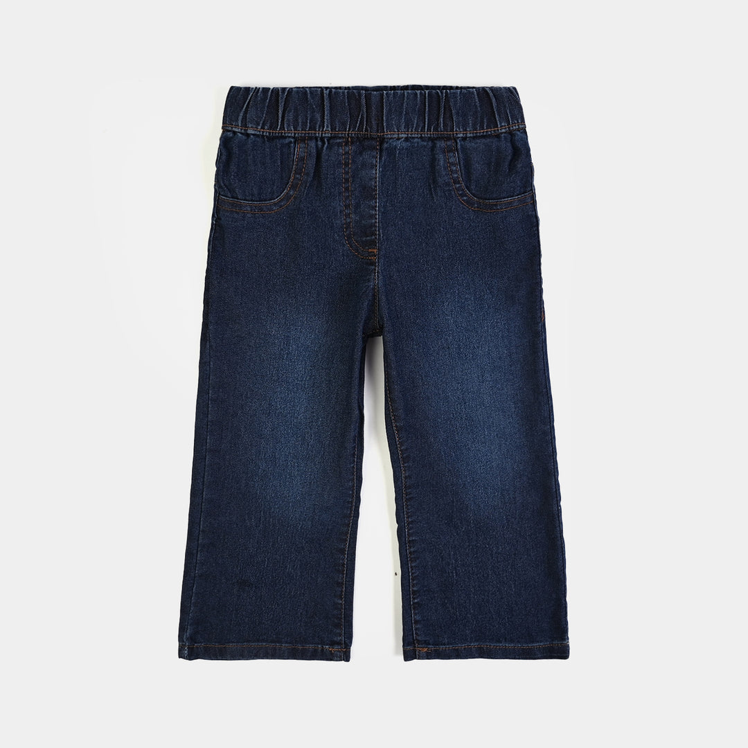 Girls Denim Stretch Jegging Basic-DARK BLUE