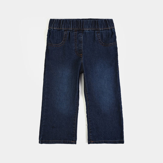 Girls Denim Stretch Jegging Basic-DARK BLUE