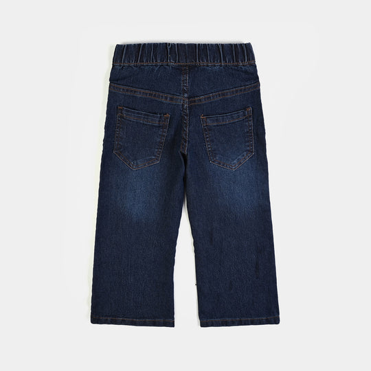 Girls Denim Stretch Jegging Basic-DARK BLUE