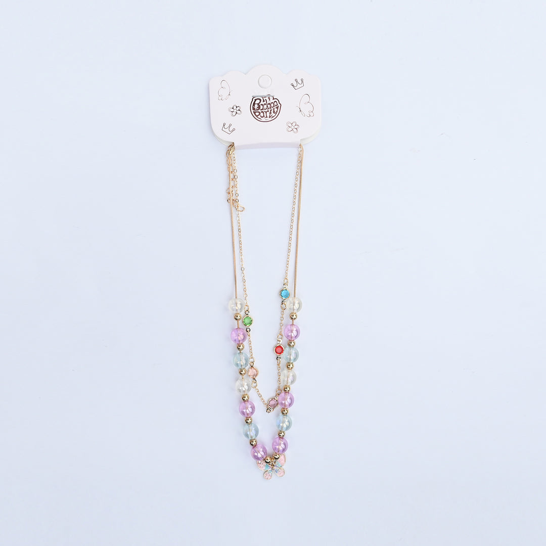 2-in-1 Chain Beads Heart Pendant Necklace