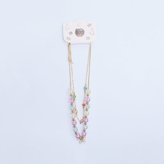 2-in-1 Chain Beads Heart Pendant Necklace
