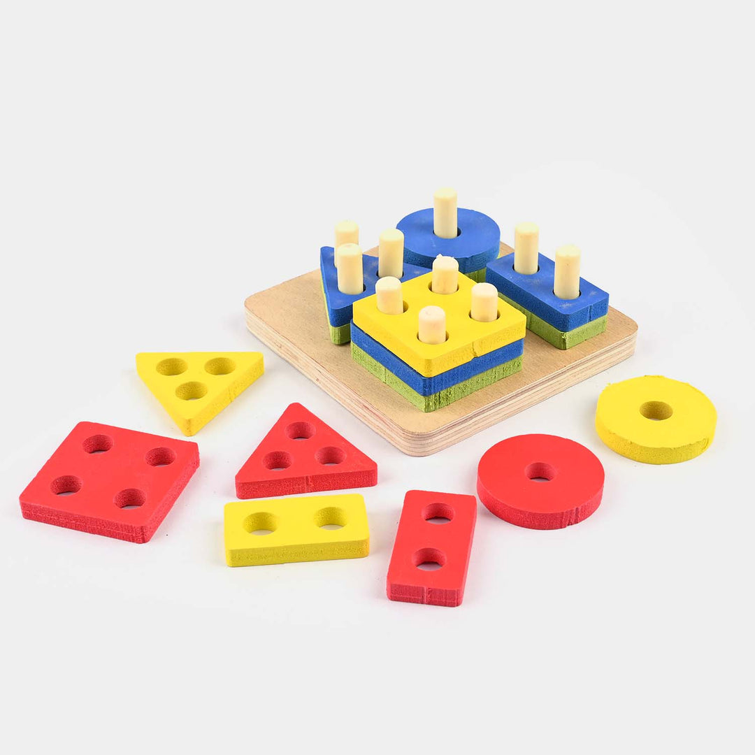 Wooden Toy Shape Blocks Pairing Educational Toy