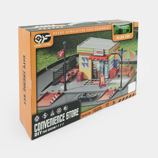 City Theme Set DIY Assembly Parking Lot