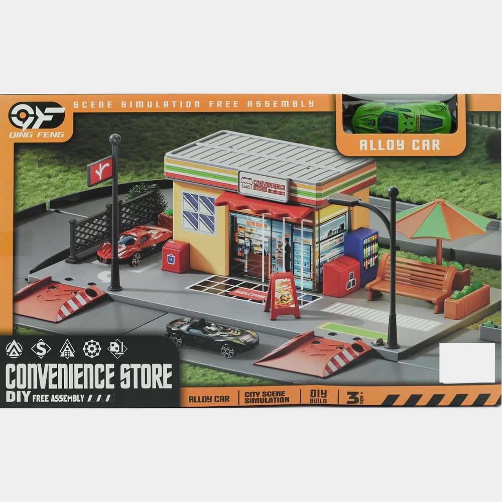 City Theme Set DIY Assembly Parking Lot