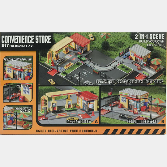 City Theme Set DIY Assembly Parking Lot