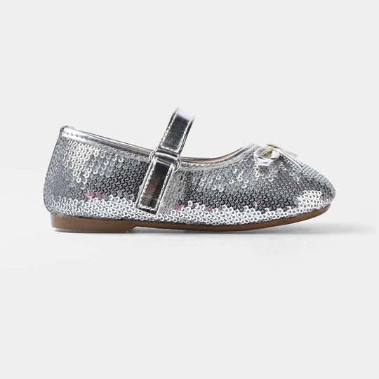 Girls Pumps 11-158-SILVER