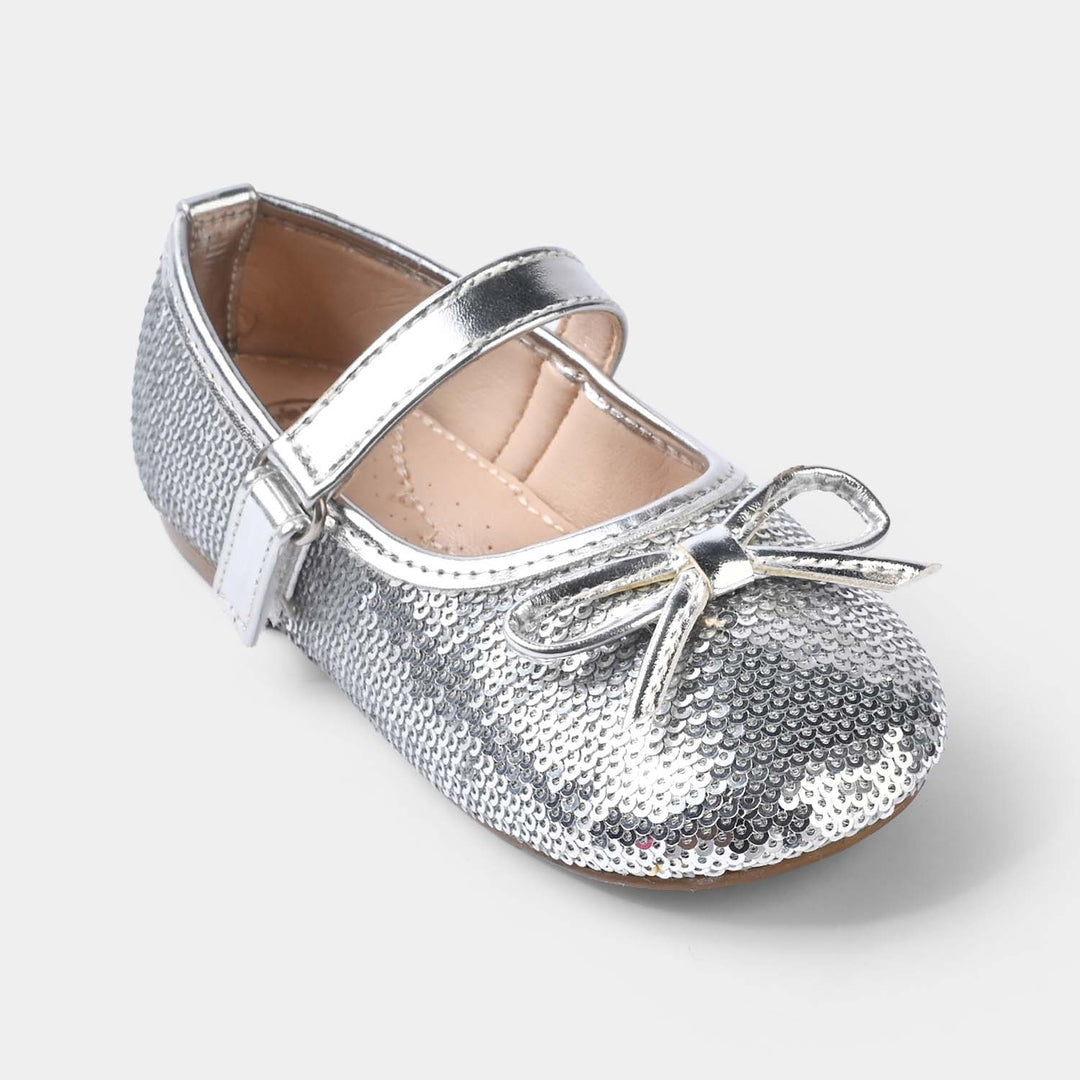 Girls Pumps 11-158-SILVER