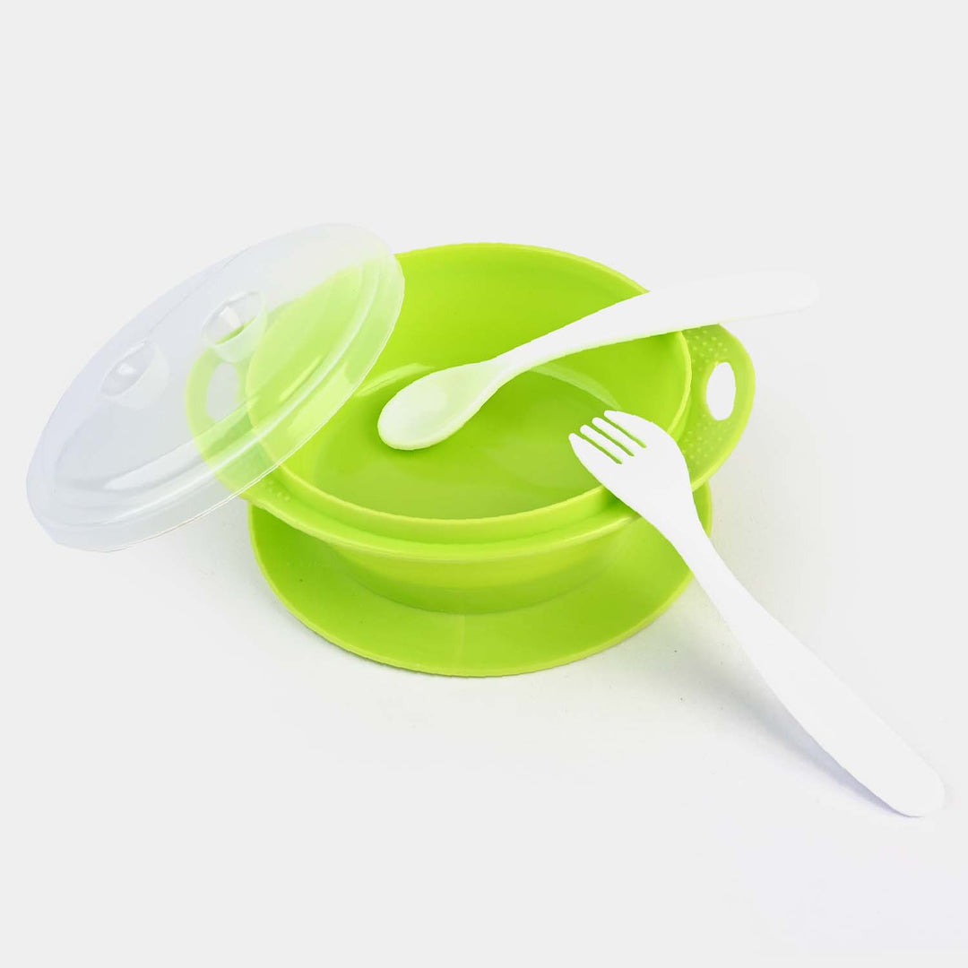 Baby Children Tableware Bowl With Spoon Set | Green