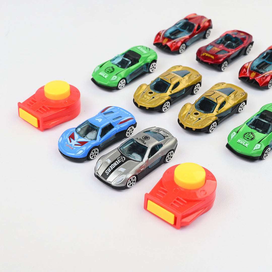 Character Themed Launcher & Alloy Racing Car Set
