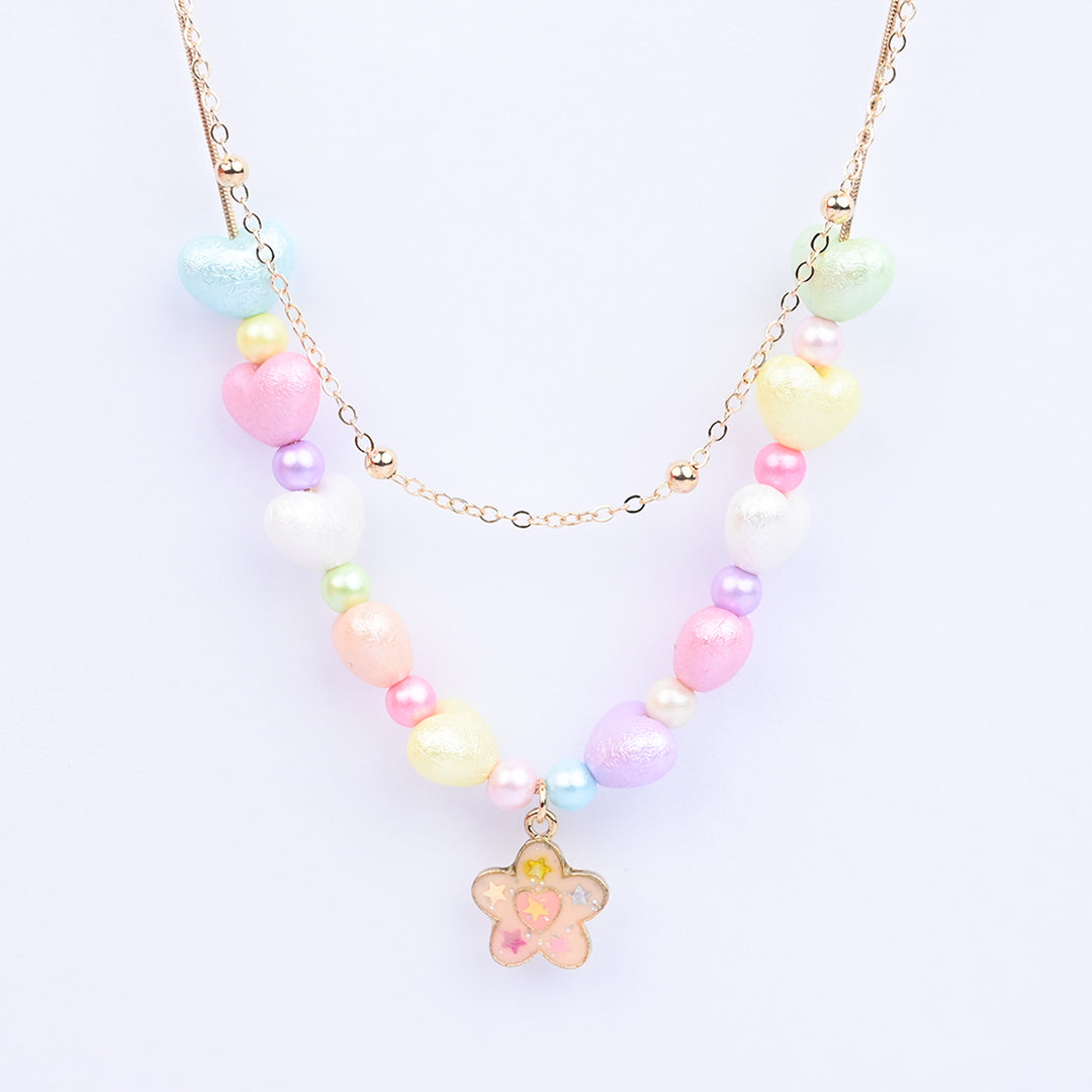 2-in-1 Chain Beads Star Pendant Necklace