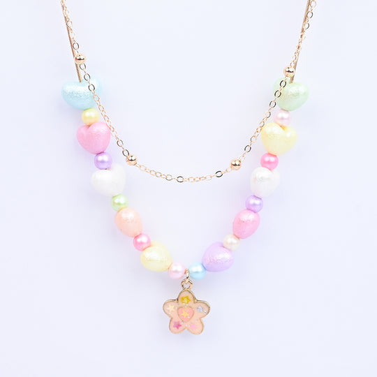 2-in-1 Chain Beads Star Pendant Necklace