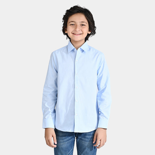 Boys Oxford Formal Shirt-Sky.Blue