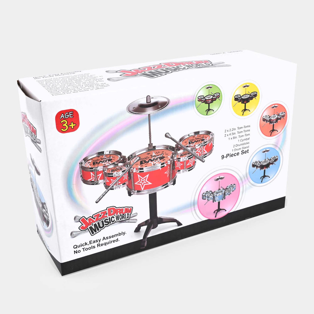 Musical Instrument 9 Pcs Drums Set For Kids