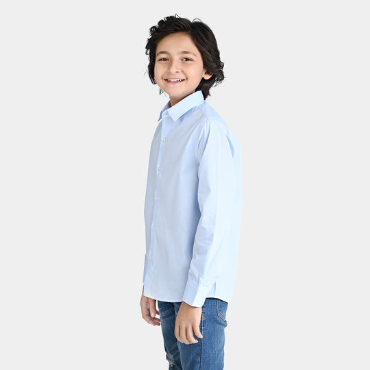 Boys Oxford Formal Shirt-Sky.Blue