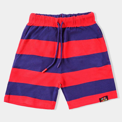 Boys Cotton PK Pique Short Athletic-F. Scarlet