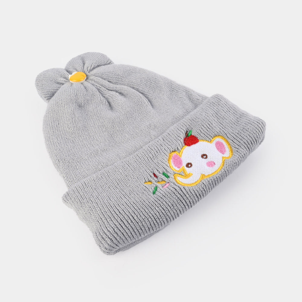 Baby Winter Cap/Hat  Elephant Embroidered | 6M+