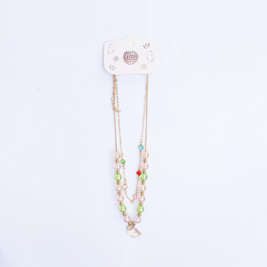 2-in-1 Chain Beads Pendant Necklace