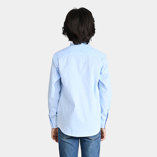 Boys Oxford Formal Shirt-Sky.Blue