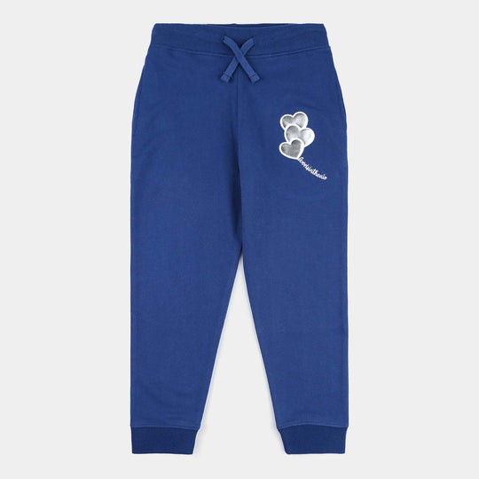 Girls Jersey/Terry Pyjama Love In Air-Navy Blue