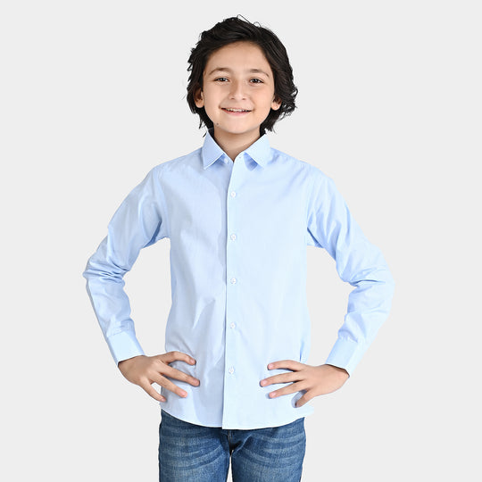 Boys Oxford Formal Shirt-Sky.Blue