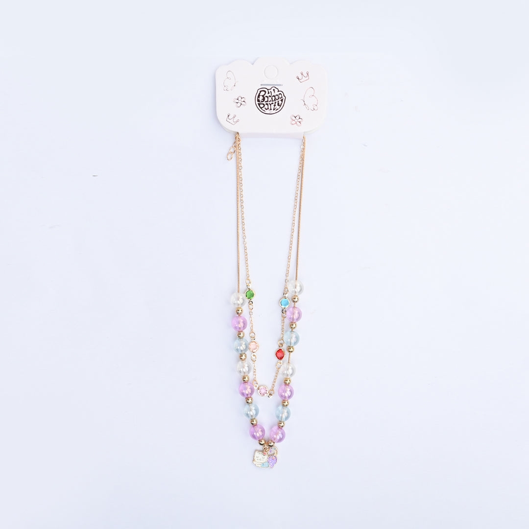 2-in-1 Chain Beads Pendant Necklace