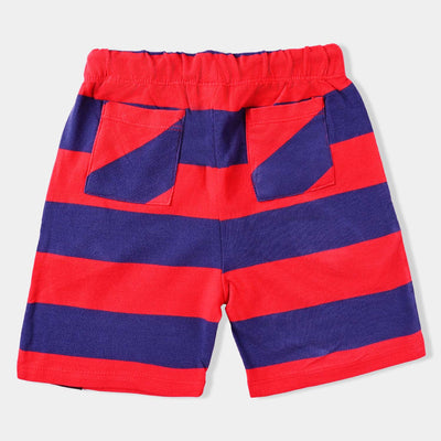 Boys Cotton PK Pique Short Athletic-F. Scarlet