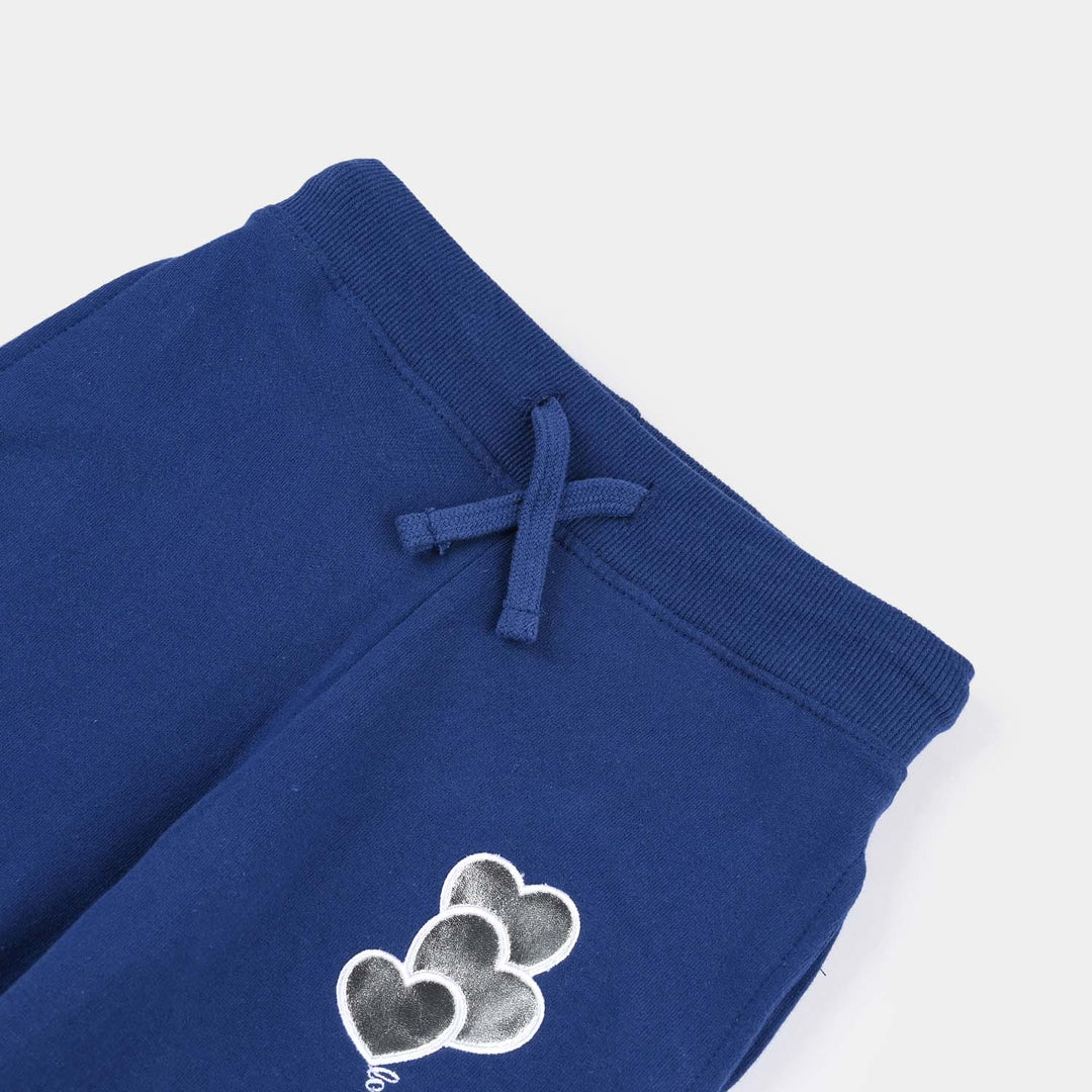 Girls Jersey/Terry Pyjama Love In Air-Navy Blue