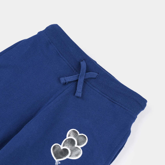 Girls Jersey/Terry Pyjama Love In Air-Navy Blue