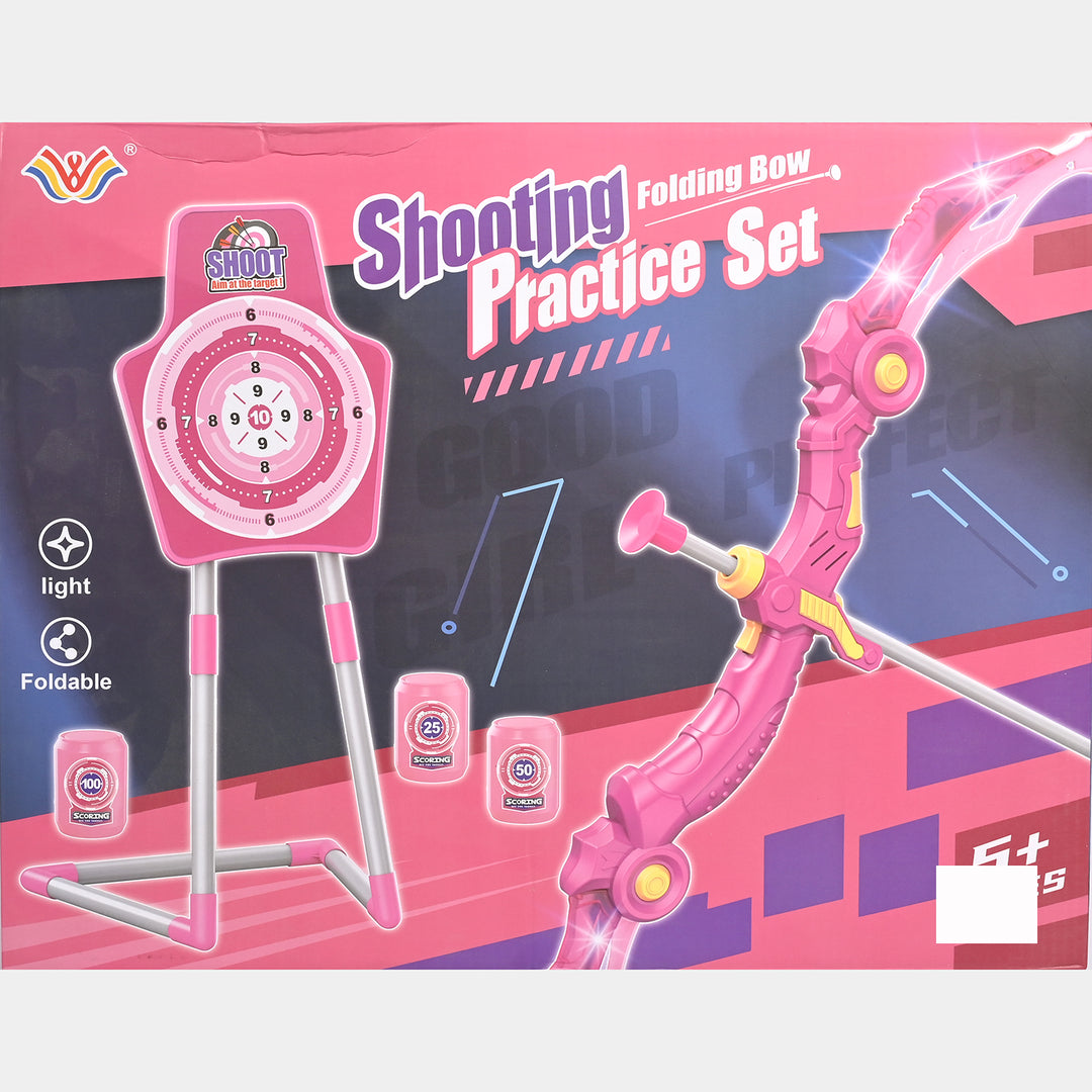 Shooting Target Practice Set with Folding Bow