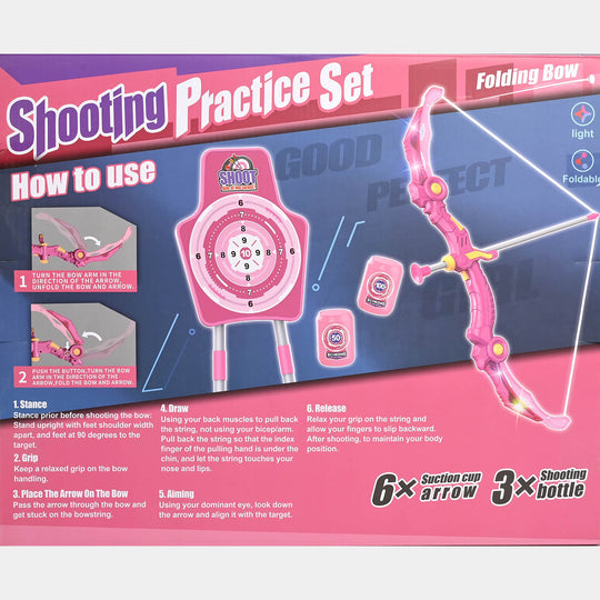 Shooting Target Practice Set with Folding Bow