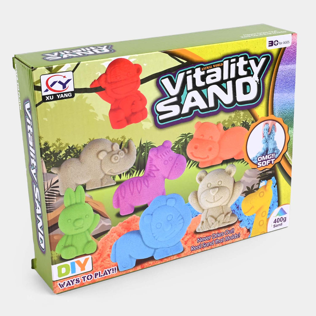 Play Colored Sand With Forest Animal 400G Play Set