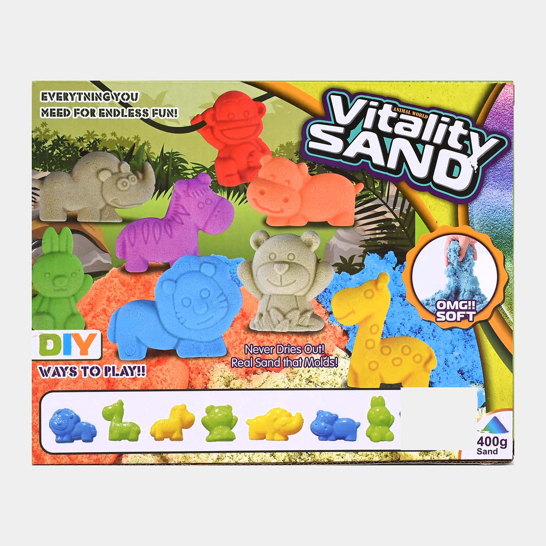 Play Colored Sand With Forest Animal 400G Play Set