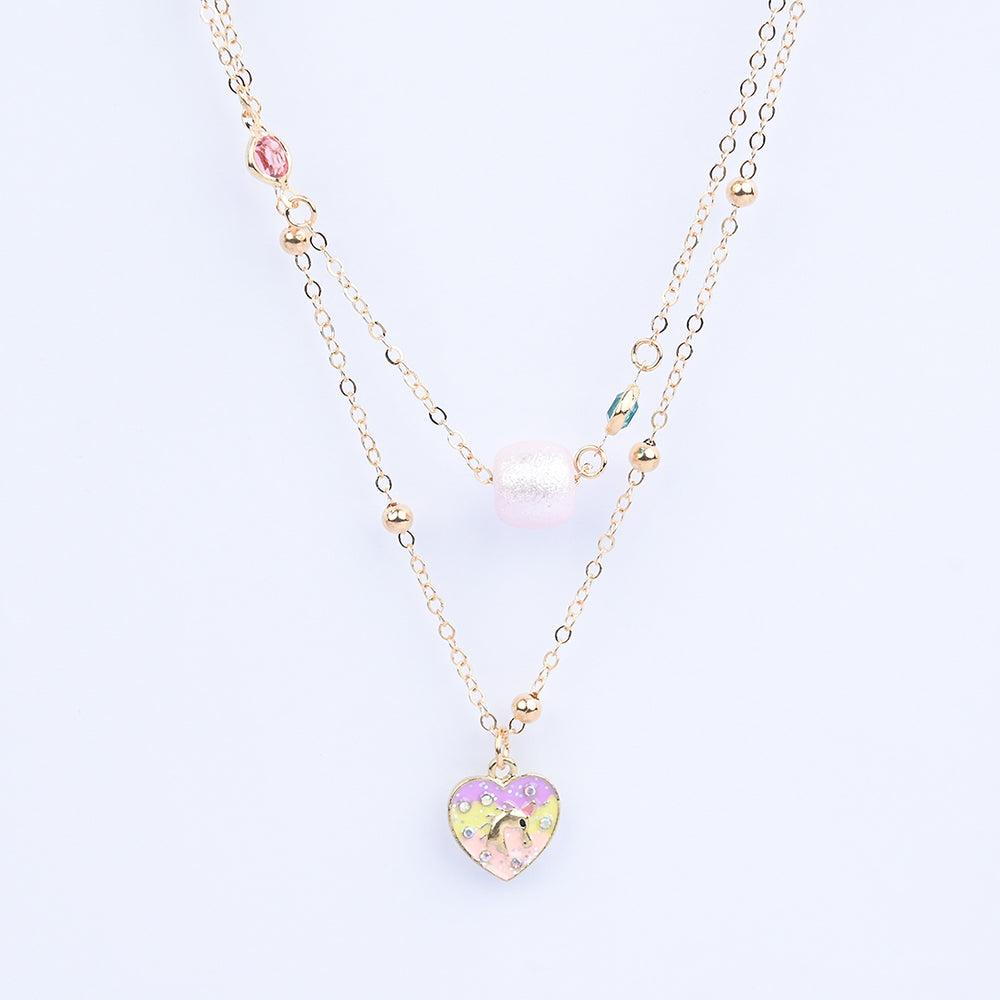 2-in-1 Chain Beads  Dolphin Pendant Necklace