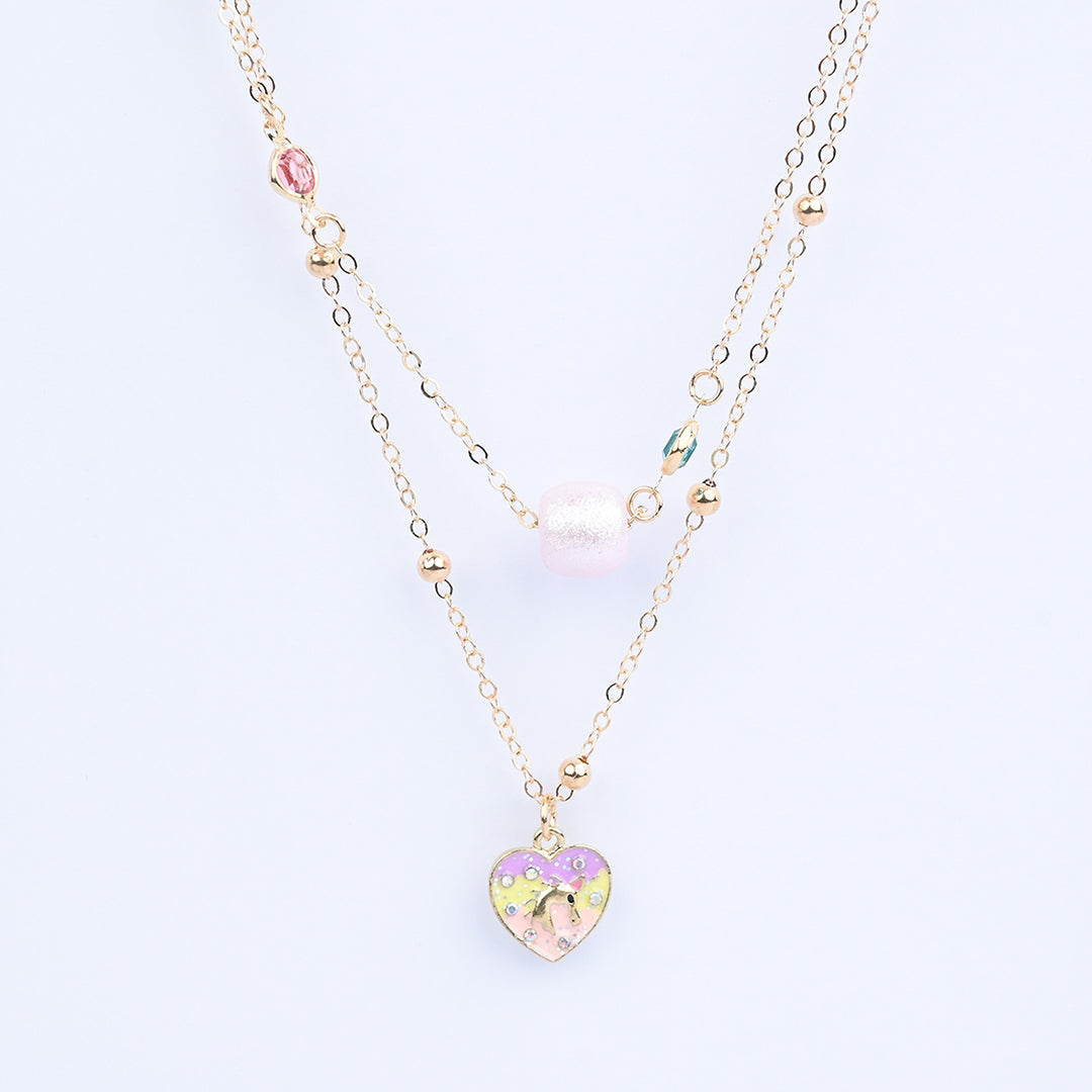 2-in-1 Chain Beads  Dolphin Pendant Necklace