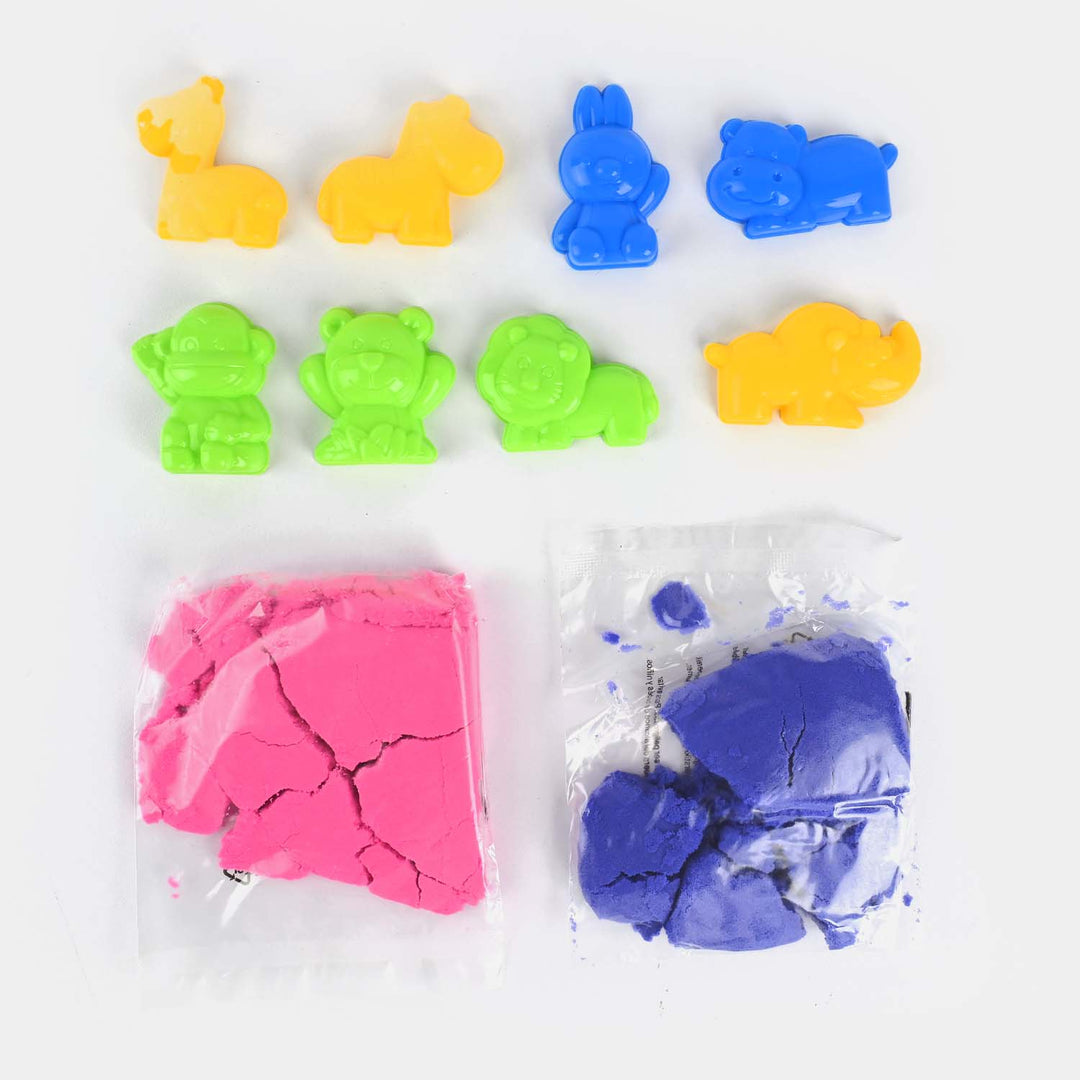 Play Colored Sand With Forest Animal 400G Play Set