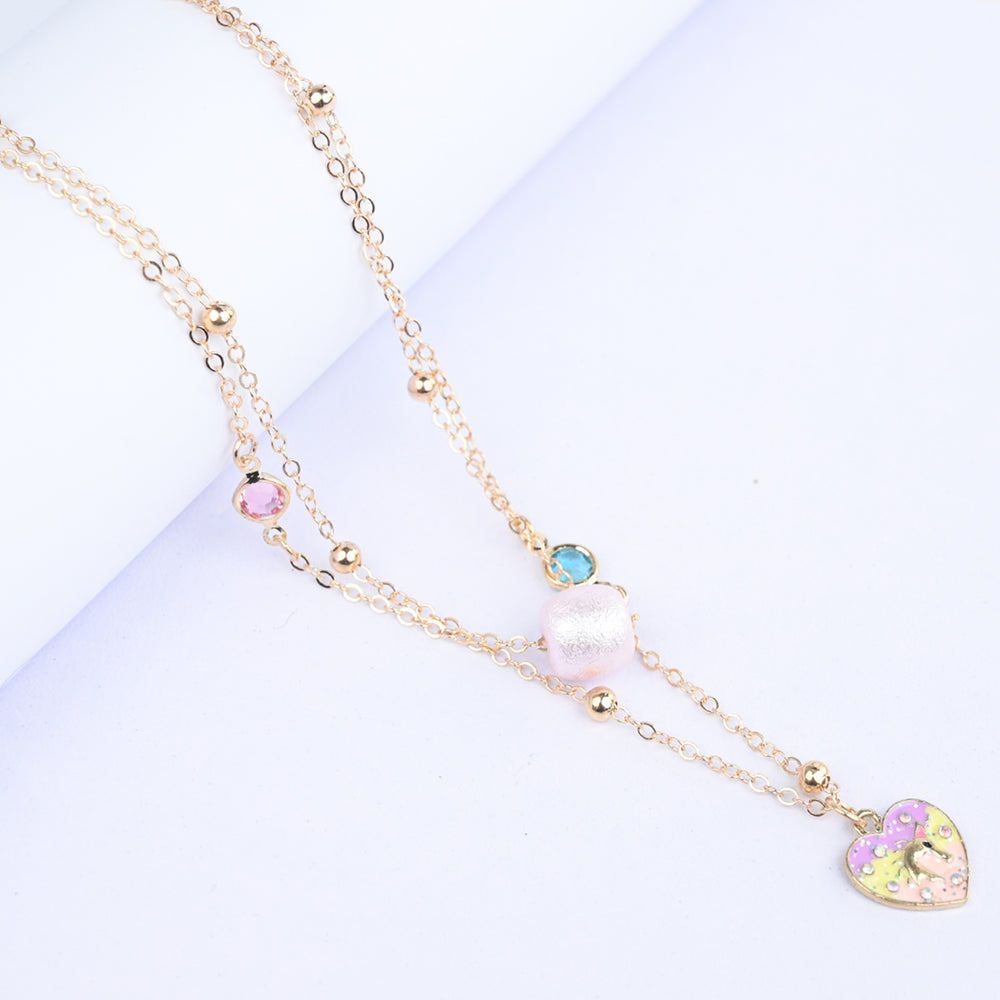 2-in-1 Chain Beads  Dolphin Pendant Necklace