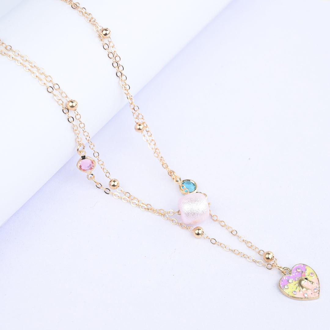 2-in-1 Chain Beads  Dolphin Pendant Necklace