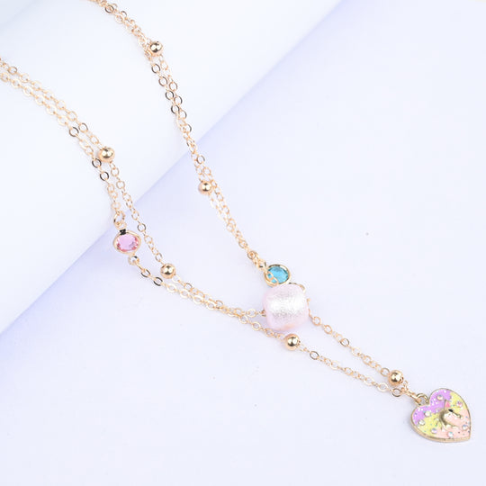 2-in-1 Chain Beads  Dolphin Pendant Necklace