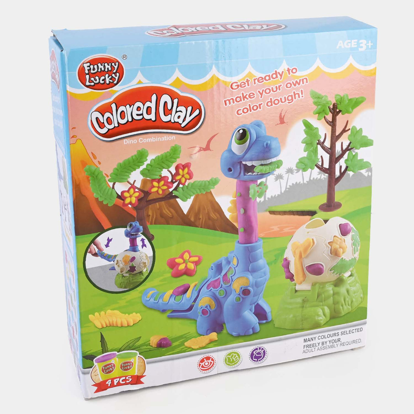 Dinosaur Play Dough For Kids