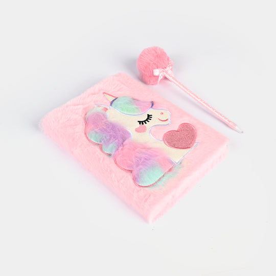 Diary Notebook Set with Pom-Pom Pen