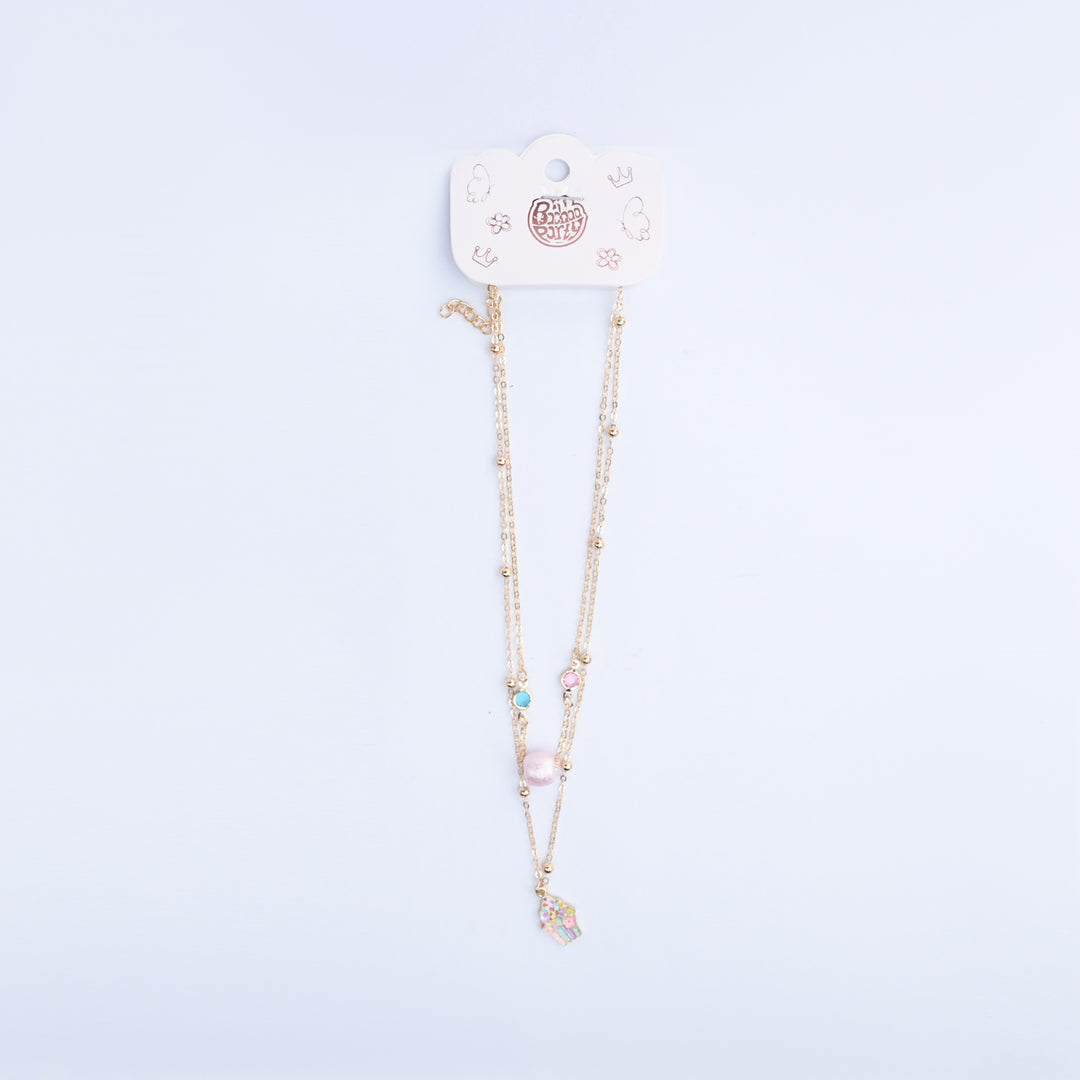 2-in-1 Chain Beads Ice Cream Pendant Necklace