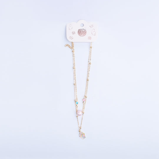 2-in-1 Chain Beads Ice Cream Pendant Necklace