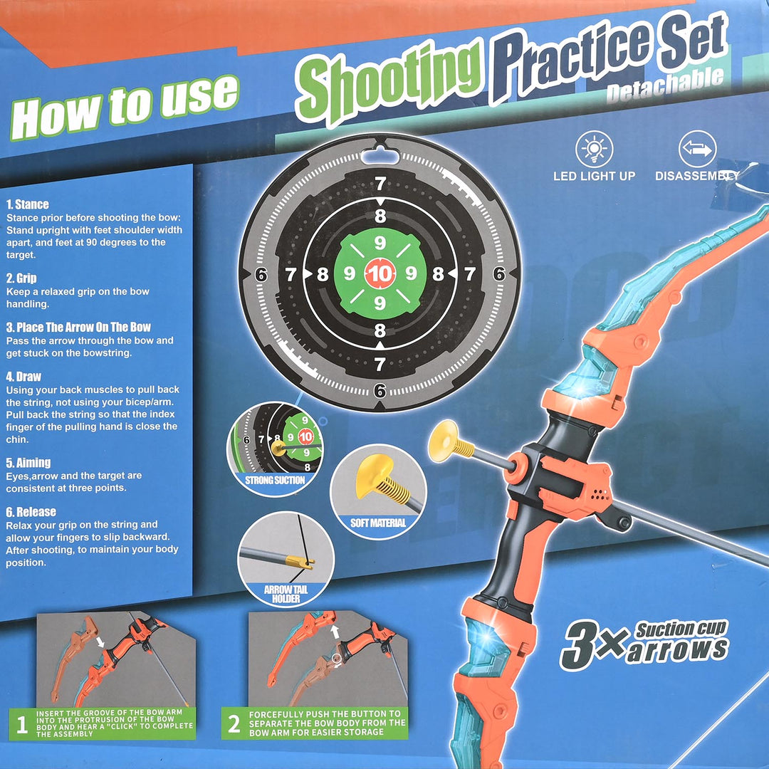 Detachable Shooting Practice Archery Set (LED Light Up)