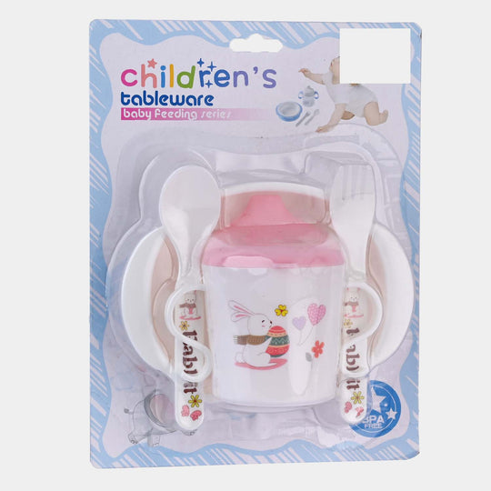 Baby Tableware Feeding Set Pink