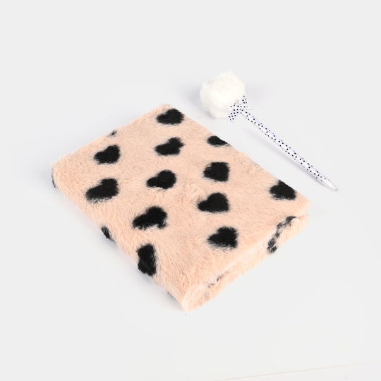 Diary Notebook Set with Pom-Pom Pen