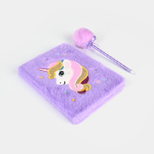 Diary Notebook Set with Pom-Pom Pen