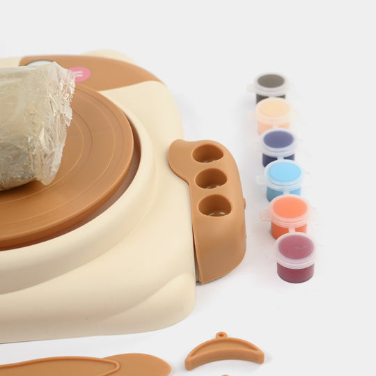 Electric Pottery Wheel Arts and Crafts Sculpting Clay Set For Kids